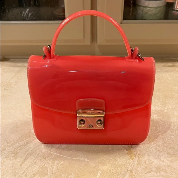 Furla Handbags - Furla Pink Candy Jelly Metropolis Mini Crossbody Bag